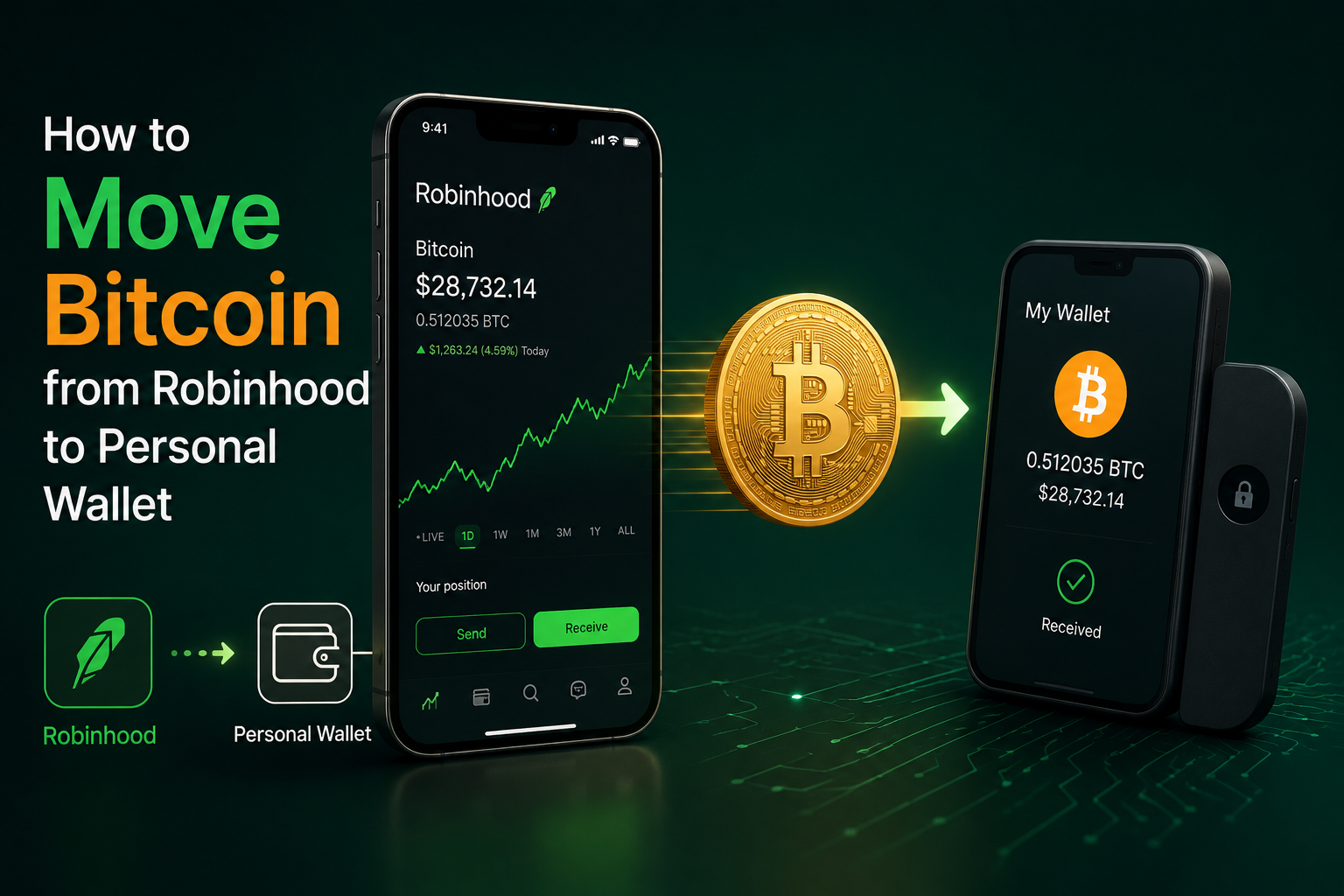 How to move bitcoin from robinhood to personal wallet