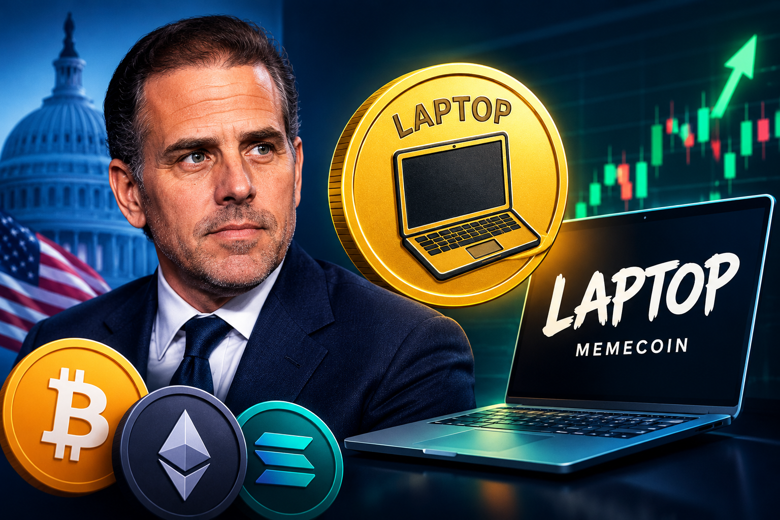 Hunter Biden Enters Crypto Market With Launch of ‘LAPTOP’ Memecoin