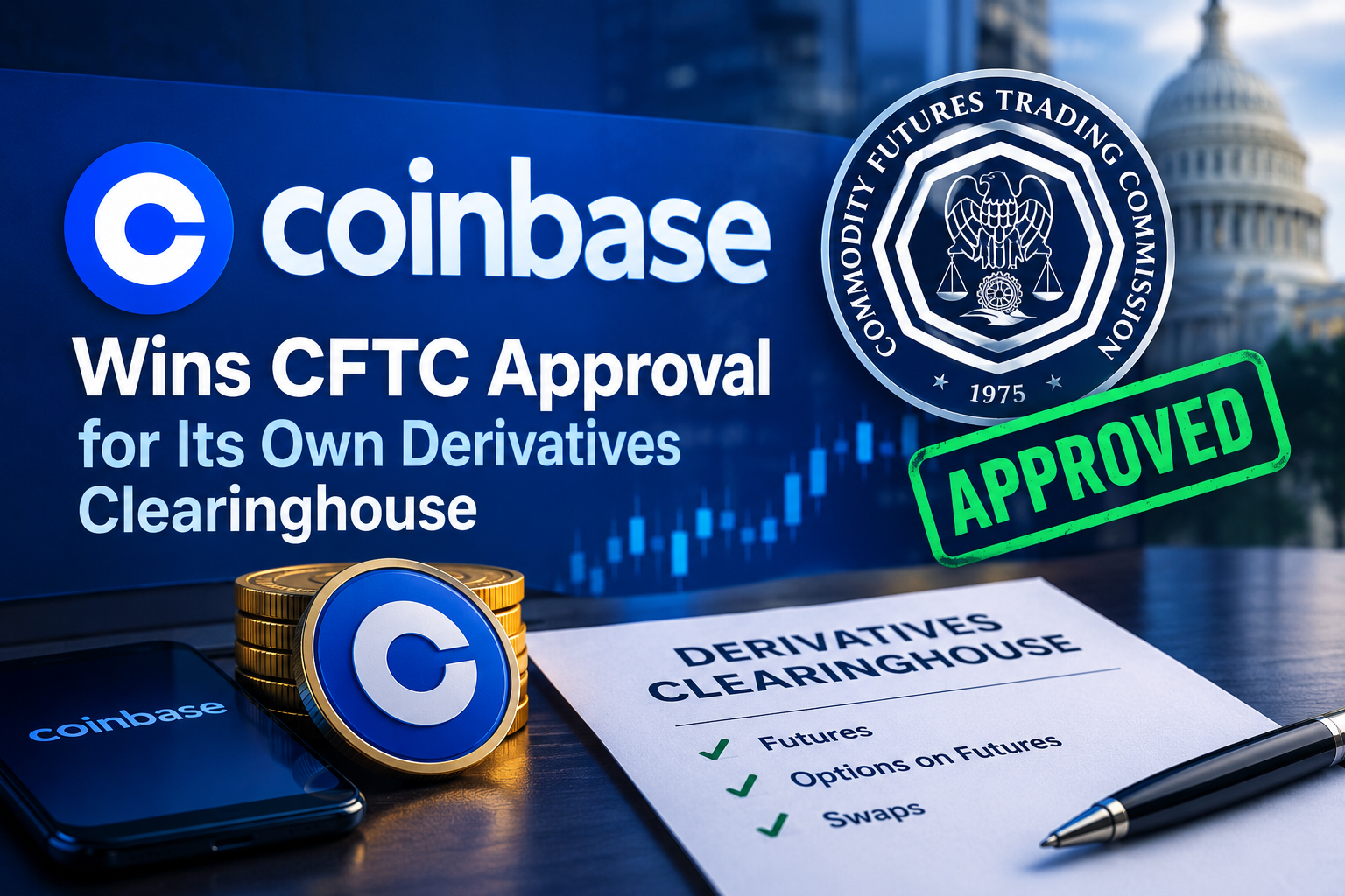 Coinbase gets Its Own Clearinghouse, but Not a Blank Check for Derivatives
