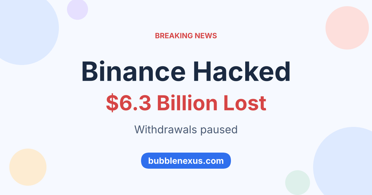 Binance Hacked: $6.3 Billion Lost, Withdrawals Paused