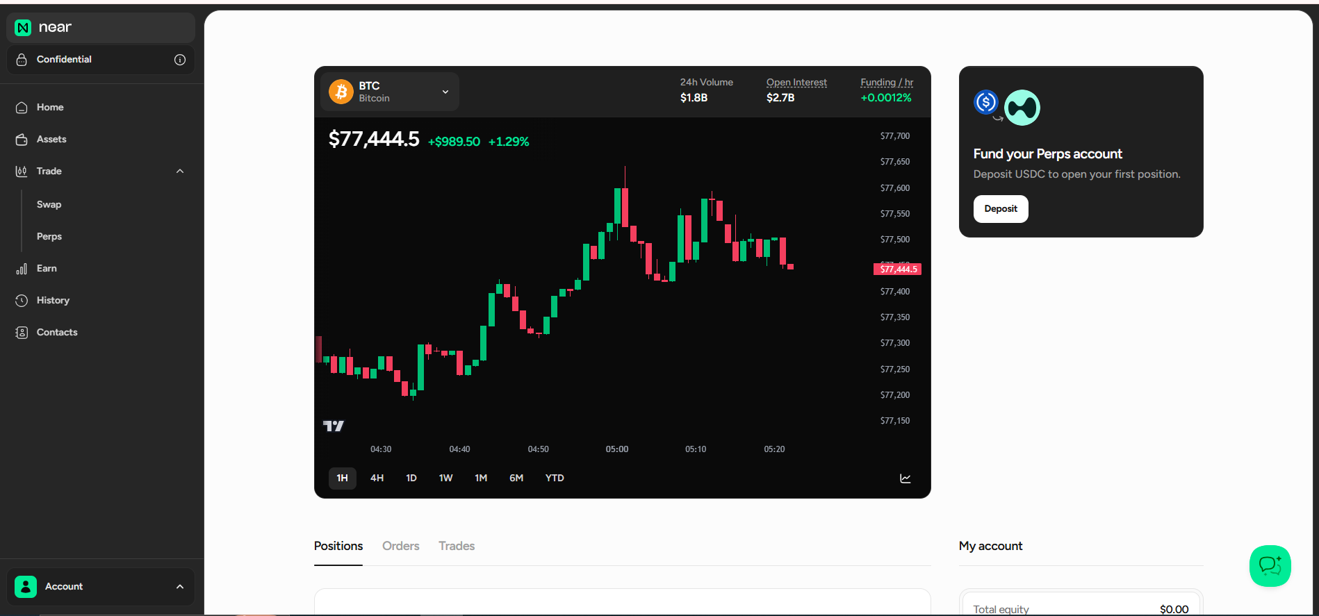 Account Funding interface
