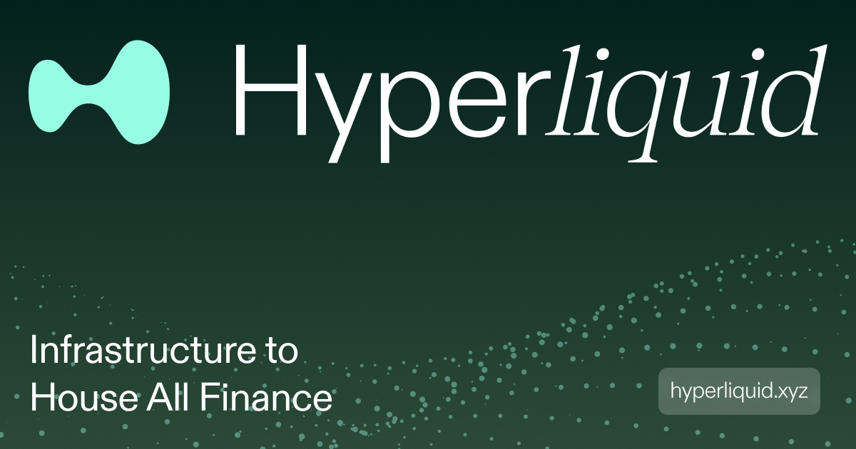 Hyperliquid official site visual showing its brand and on-chain finance positioning